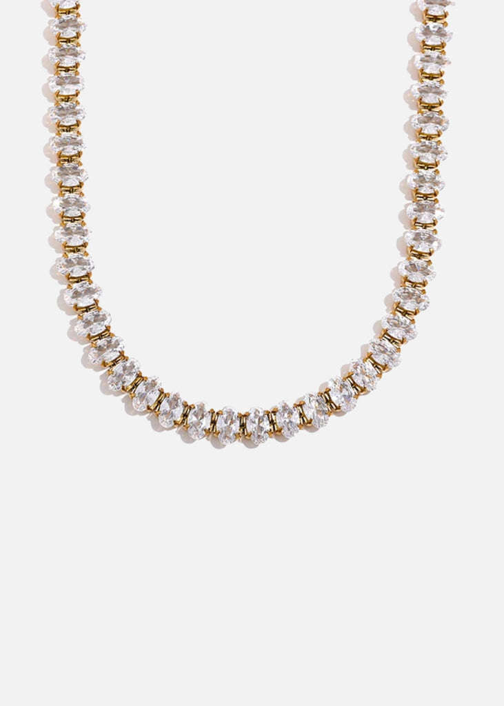 18k Gold Plated Tennis Necklace CERTÍ x LEMONLUNAR Lemon Lunar UK clothes