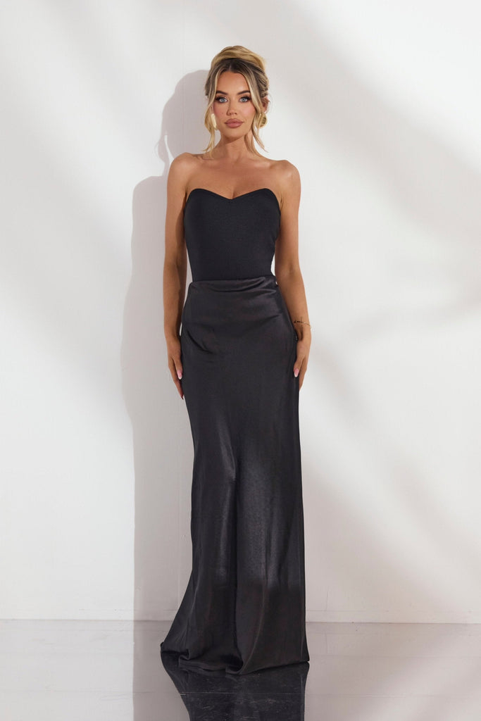 THE SATIN MAXI SKIRT LemonLunar 