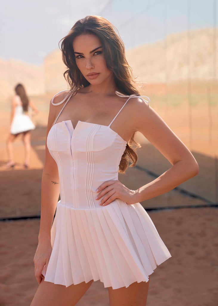 THE AFIA CORSET MINI DRESS LemonLunar 