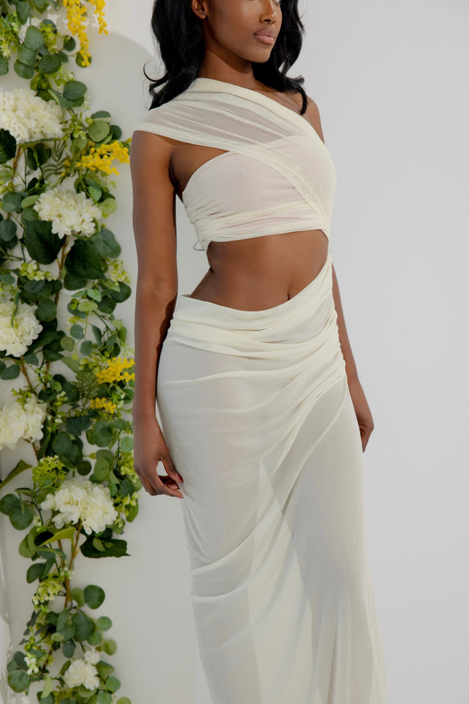 THE CALISTE SHEER DRESS LemonLunar clothes