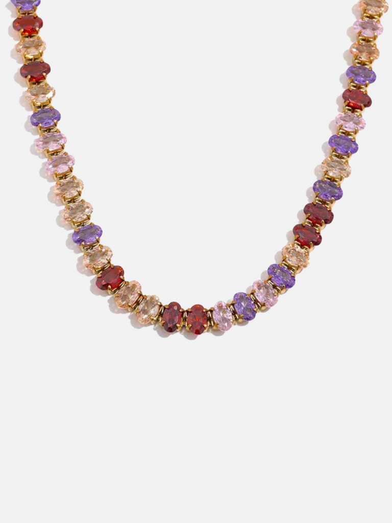 18k Gold Plated Tennis Necklace CERTÍ x LEMONLUNAR Lemon Lunar UK clothes