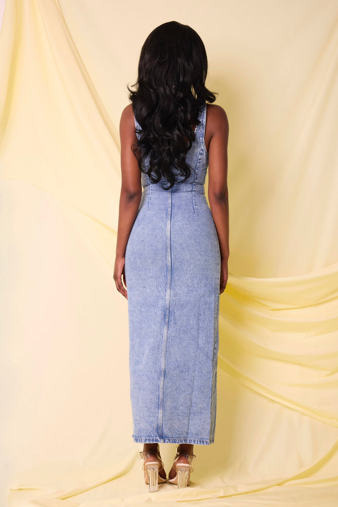 THE SELENE DENIM DRESS LemonLunar clothes