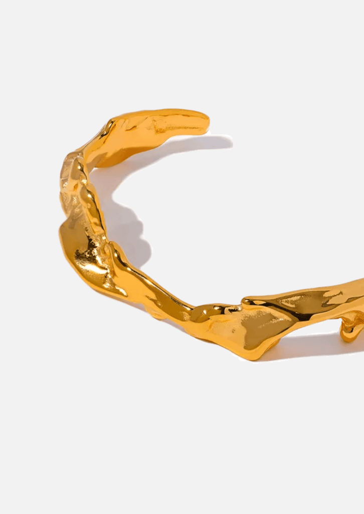 18k Gold Plated Textured Bangle CERTÍ x LEMONLUNAR Lemon Lunar UK clothes