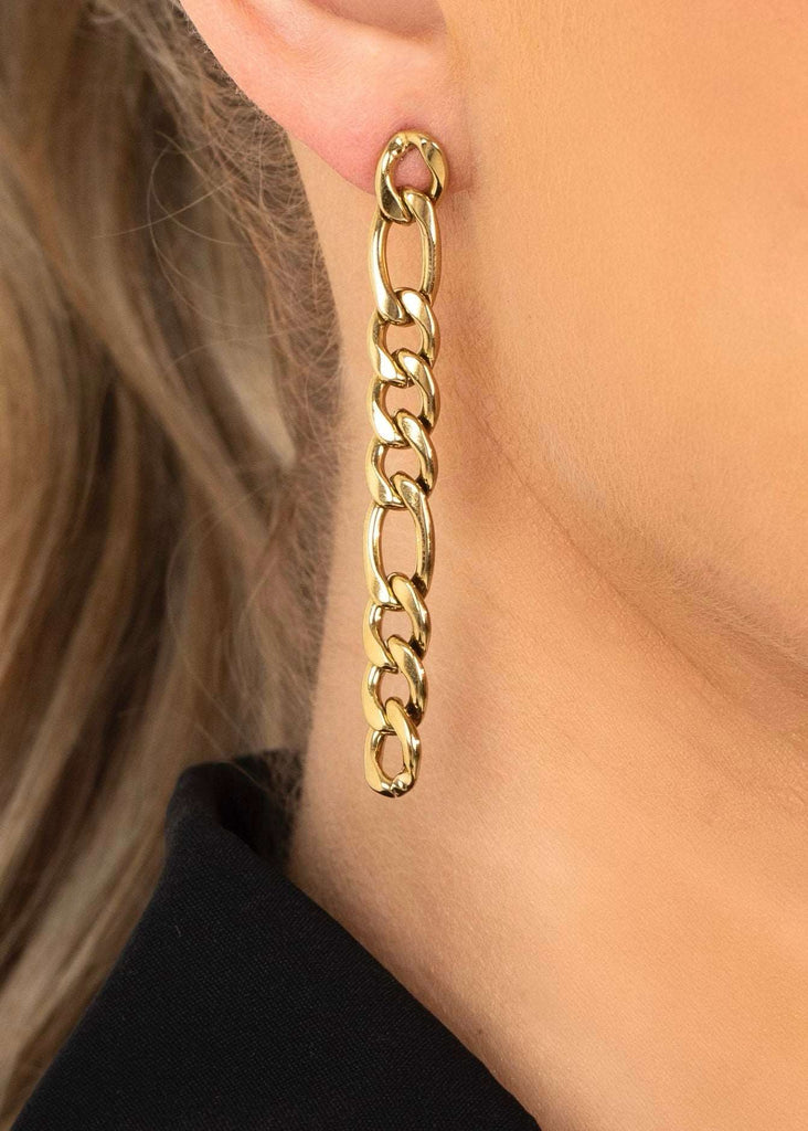 14k Gold Plated Chain Earrings Lemon Lunar UK clothes