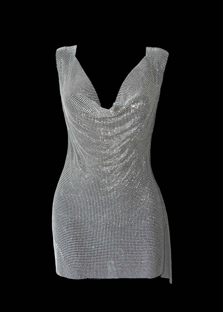 THE CHRISSY DIAMANTE DRESS SILVER LemonLunar clothes