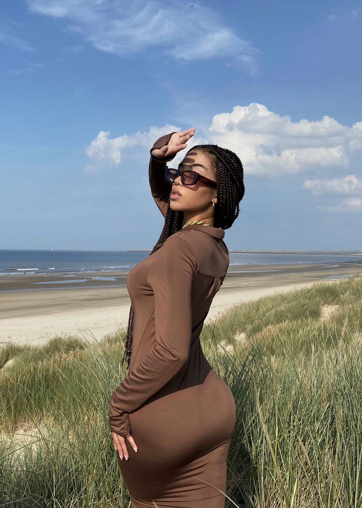 THE BROWN SHIRT DRESS LemonLunar Dresses