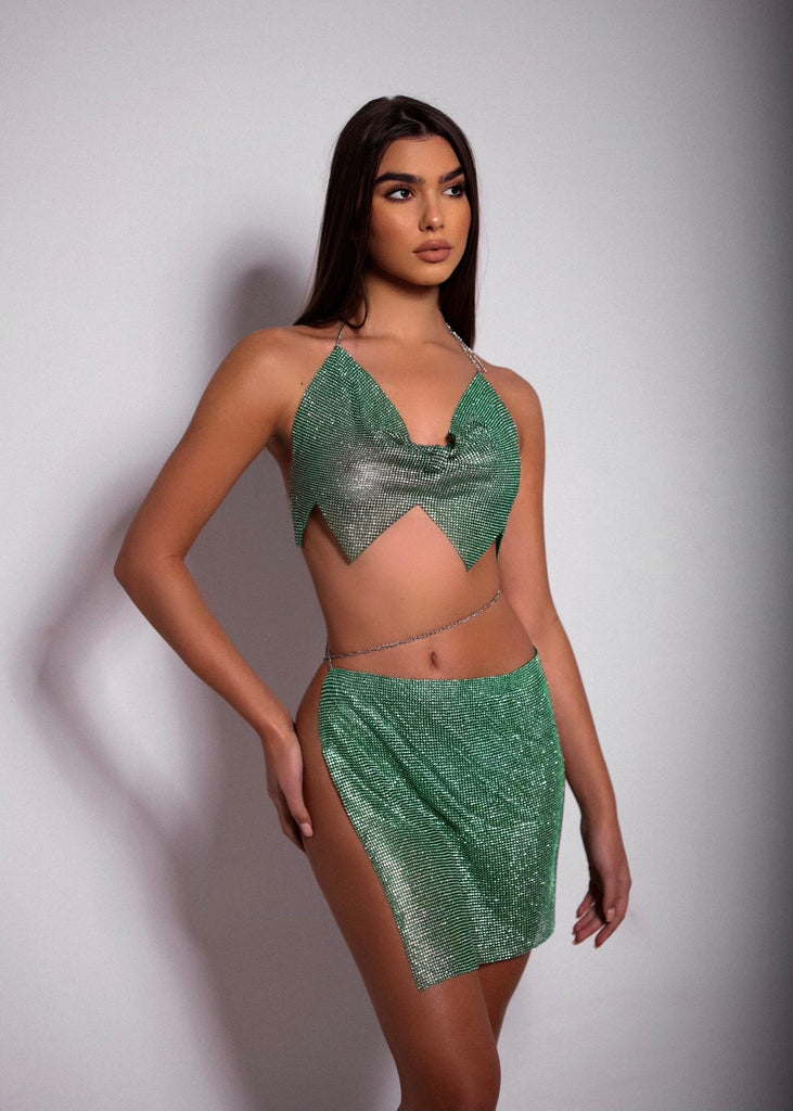 THE NATALIE DIAMANTE TOP GREEN LemonLunar clothes