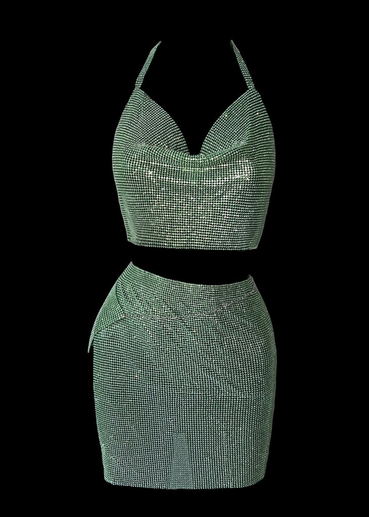 THE IRINI DIAMANTE SET GREEN LemonLunar clothes