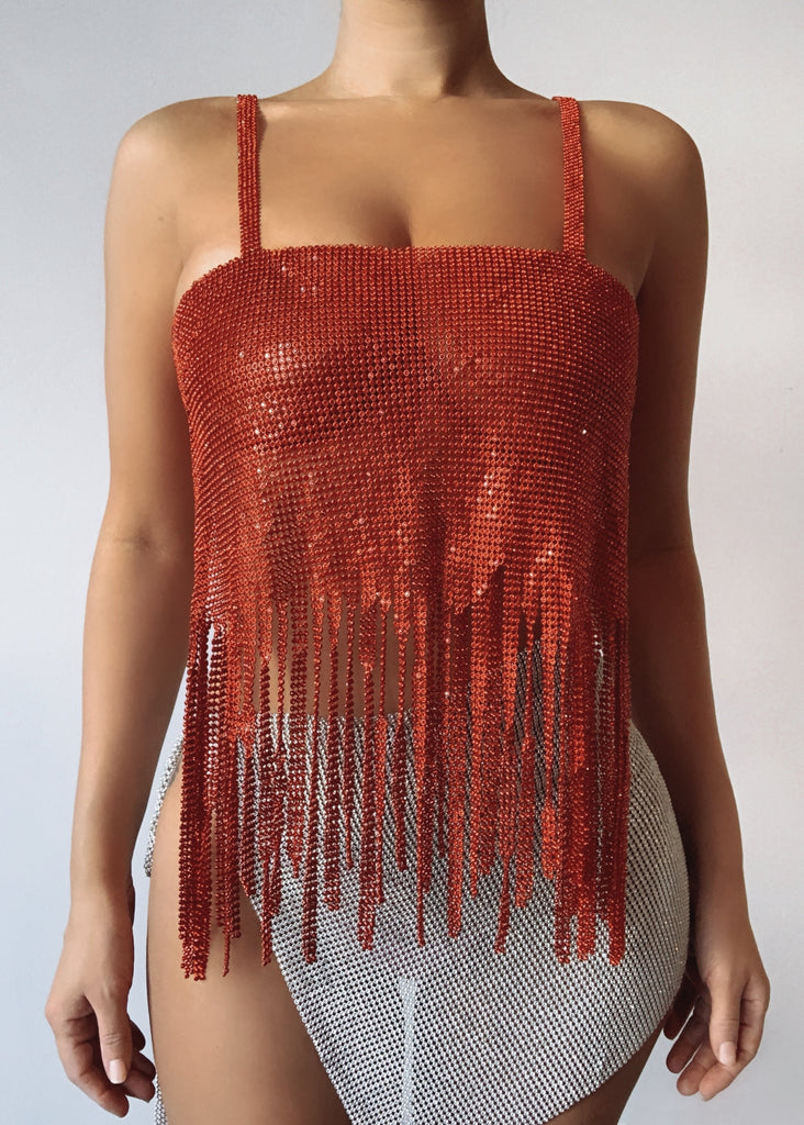 THE MILEY DIAMANTE TOP RED LemonLunar clothes