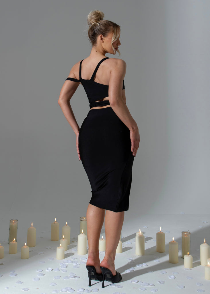 THE ZEEK BLACK BANDAGE DRESS LemonLunar clothes