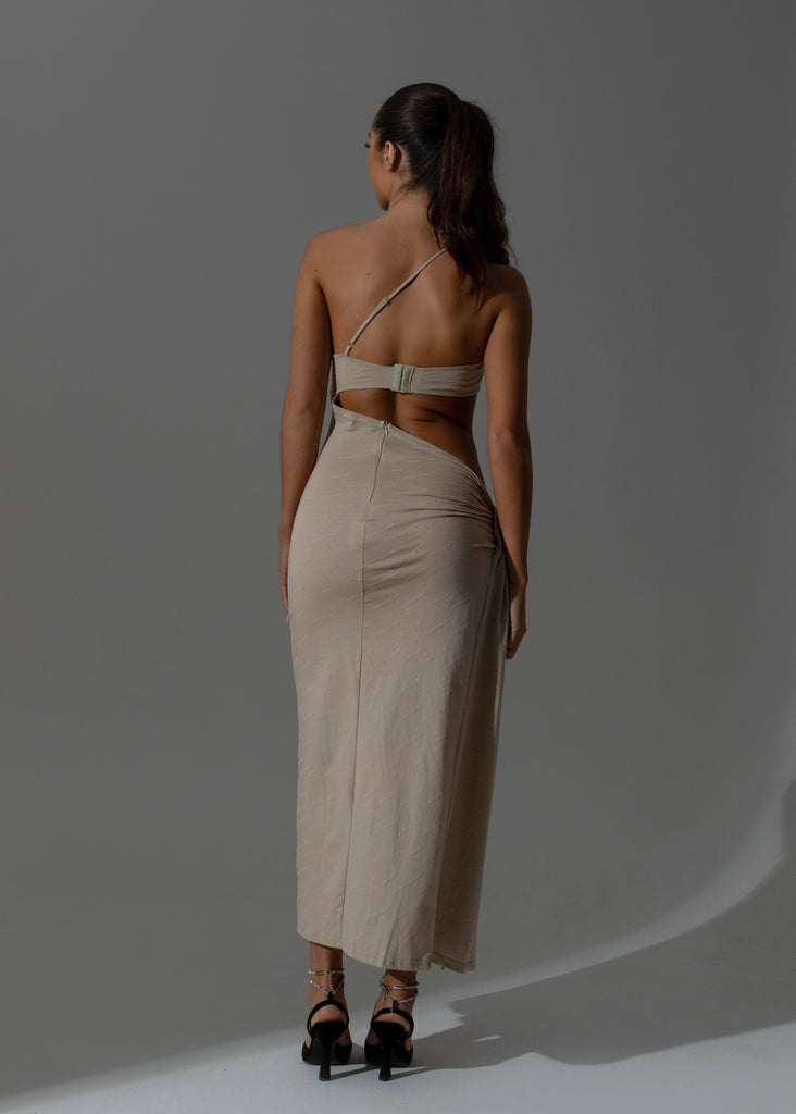 THE LEMONLUNAR MIDI DRESS BEIGE LemonLunar Dresses