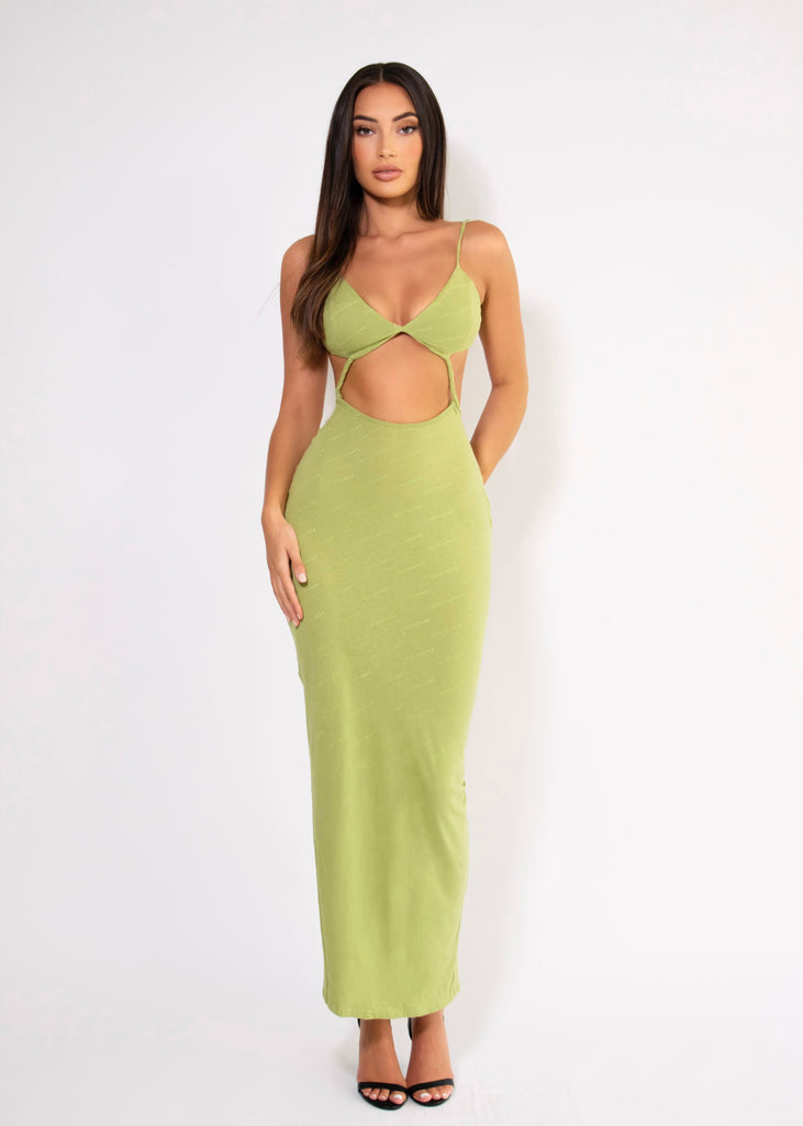 THE KY LEMONLUNAR MAXI DRESS GREEN LemonLunar Dresses