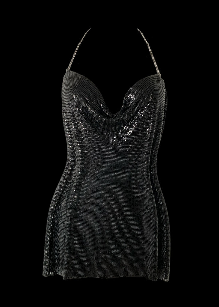 THE LIBBY CHAINMAIL TOP BLACK LemonLunar clothes