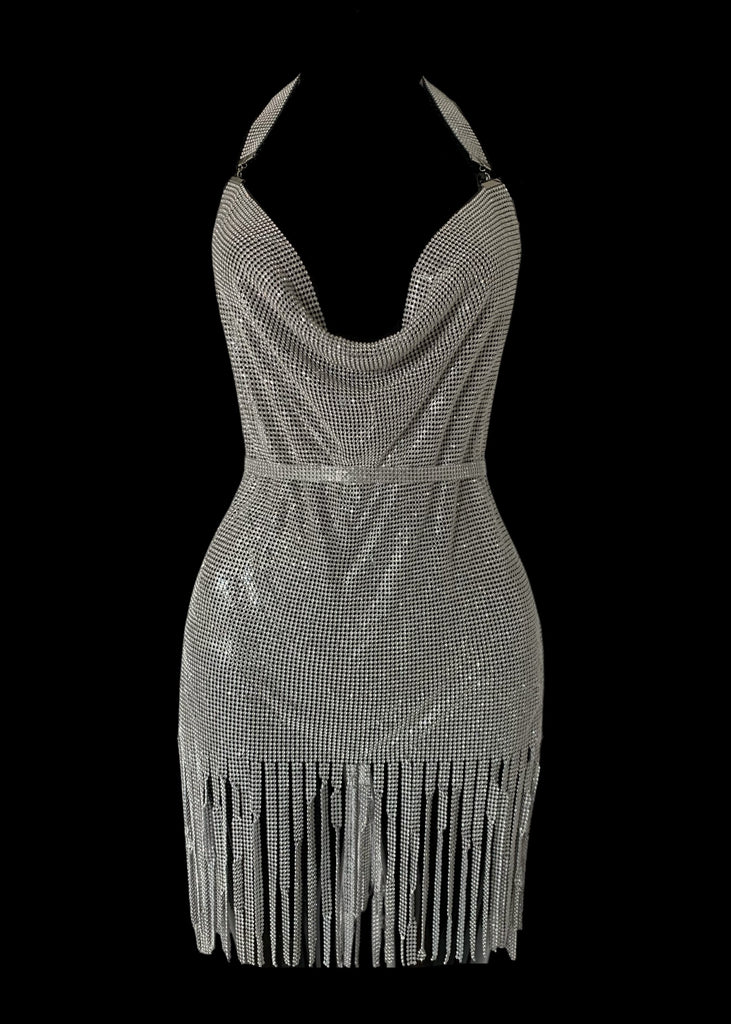 THE LUCY DIAMANTE DRESS SILVER LemonLunar clothes
