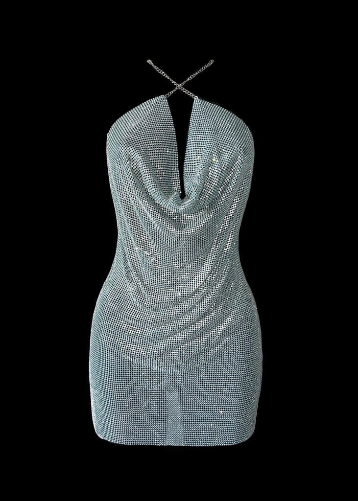 THE LYSHA DIAMANTE DRESS BLUE LemonLunar clothes