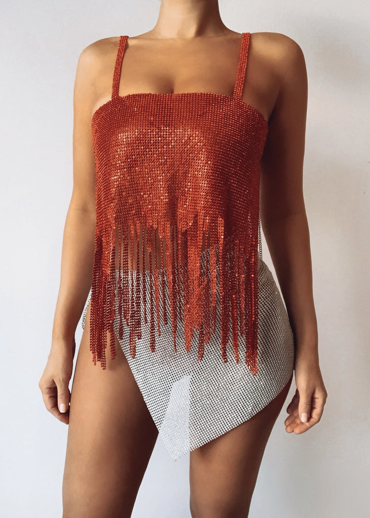 THE MILEY DIAMANTE TOP RED LemonLunar clothes